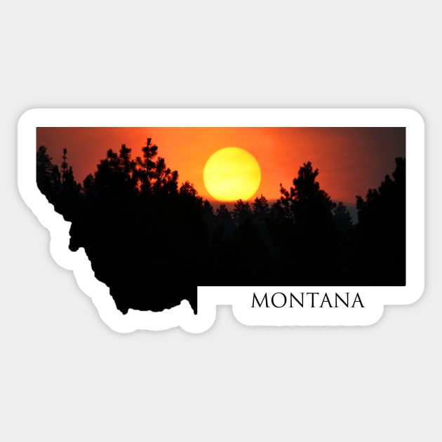 Montana- August Sun Sticker by Whisperingpeaks